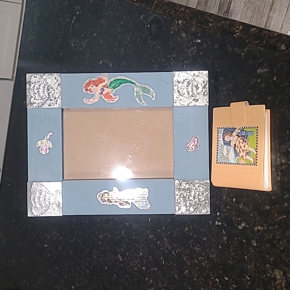 Disney Picture Frame and Mary Engelbreit Mini Photo Album w/magnetic closure